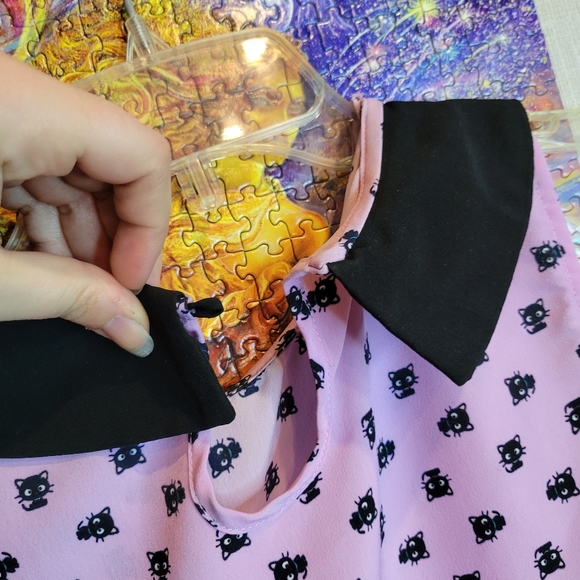Cute Black Cat Dress HotTopic/HelloKitty - Picture 6 of 13